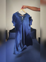 SilkSilky-DE Short Sleeve V Neck Nachthemden video 001