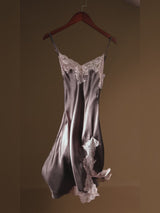 SilkSilky-DE Sleeveless V Neck Nachthemden video 001