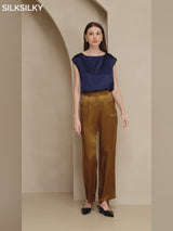 SilkSilky-DE 19Momme Seide Womens Pants-video-001