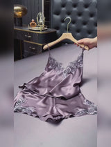 SilkSilky-DE Sleeveless V Neck Camisole-Set video 001