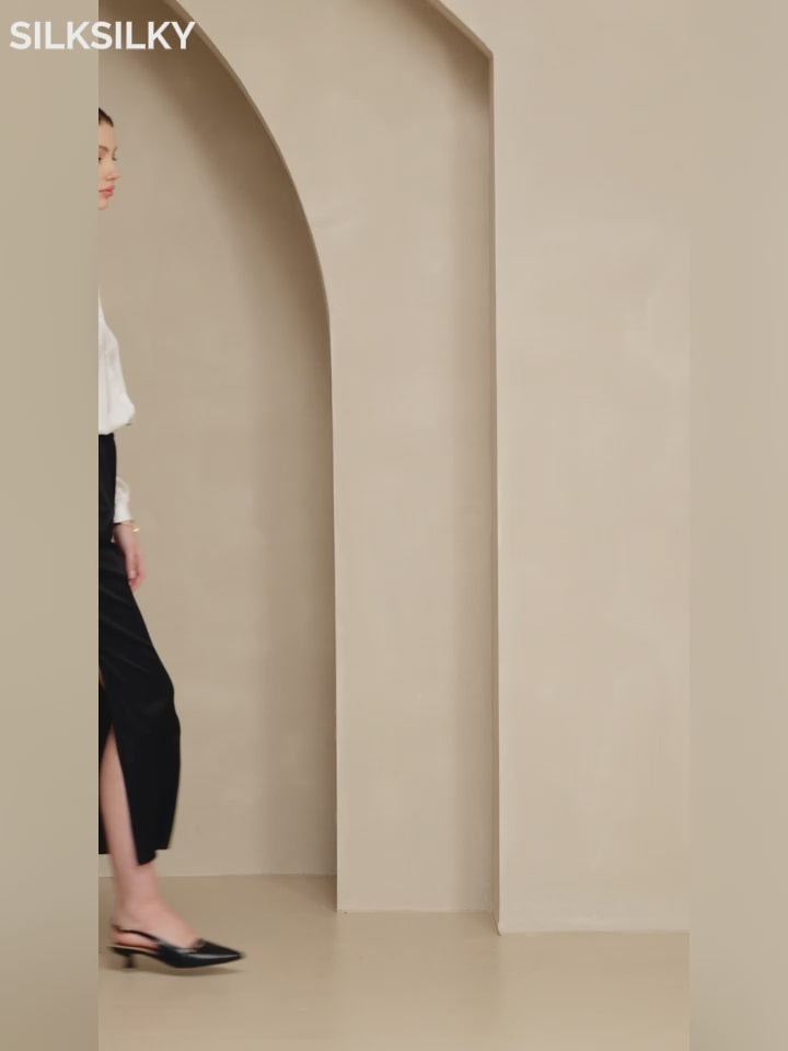 SilkSilky-DE 19Momme Seide Womens Pants video 001