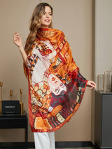 [P073] SilkSilky-DE Reine Seide Scarf 016