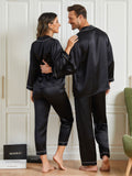 SilkSilky DE Reine Seide Langärmelig Couple Schwarz 002