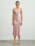 22Momme langes Maxi-Seidenkleid / Nachthemd