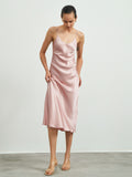 22Momme langes Maxi-Seidenkleid / Nachthemd