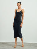 22Momme langes Maxi-Seidenkleid / Nachthemd