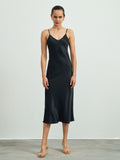22Momme langes Maxi-Seidenkleid / Nachthemd