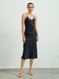 22Momme langes Maxi-Seidenkleid / Nachthemd