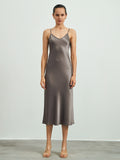 22Momme langes Maxi-Seidenkleid / Nachthemd