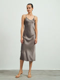 22Momme langes Maxi-Seidenkleid / Nachthemd