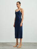 22Momme langes Maxi-Seidenkleid / Nachthemd