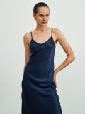 22Momme langes Maxi-Seidenkleid / Nachthemd