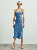 22Momme langes Maxi-Seidenkleid / Nachthemd