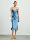 22Momme langes Maxi-Seidenkleid / Nachthemd