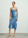 22Momme langes Maxi-Seidenkleid / Nachthemd