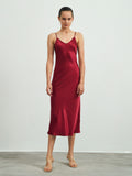 22Momme langes Maxi-Seidenkleid / Nachthemd