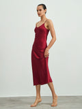22Momme langes Maxi-Seidenkleid / Nachthemd