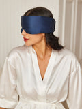 SilkSilky DE 19Momme Reine Seide Eye Mask Dunkelblau 002