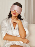 SilkSilky DE 19Momme Reine Seide Eye Mask Hellrosa 005