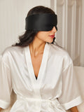 SilkSilky DE 19Momme Reine Seide Eye Mask Schwarz 003