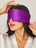 SilkSilky DE 19Momme Reine Seide Eye Mask Violett 001