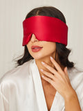 SilkSilky DE 19Momme Reine Seide Eye Mask Rotwein 001