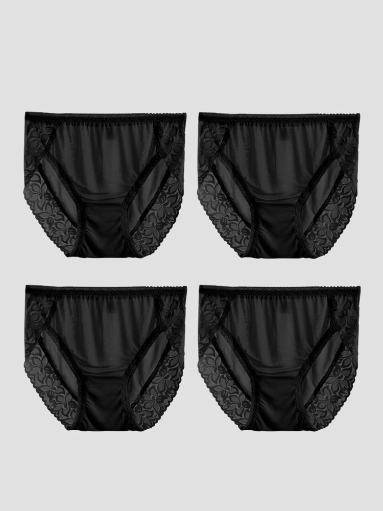 SilkSilky DE Seidenstrick Panty Schwarz 005